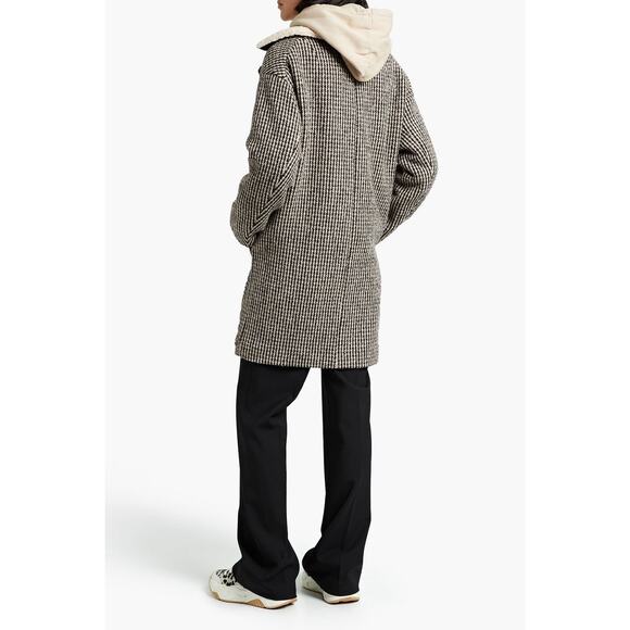 Rag & Bone Mina Houndstooth Brown Plaid Wool Coat XL - Picture 3 of 12